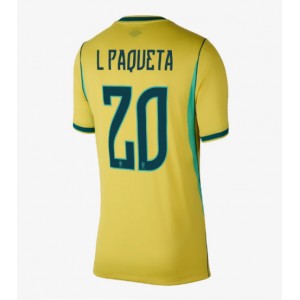 Brasilia Lucas Paqueta #20 Jalkapallovaatteet Naisten Kotipaita MM-kisat 2026 Lyhythihainen